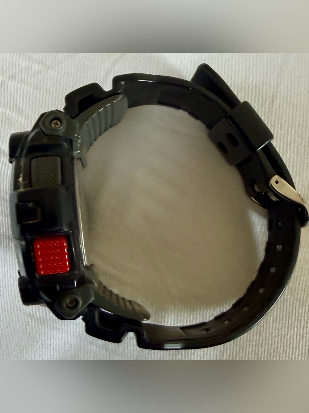 G-Shock Black Watch with Red Accent Button